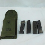 4 1911 Magazines in US military pouch