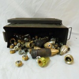 WWII Ammo box with projectiles & parts