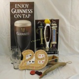 Beer signs, glassware, tap pulls and more