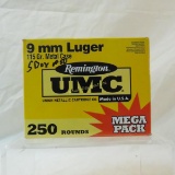 Ammunition: 250 rds Remington UMC 9mm Luger