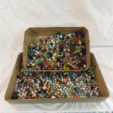 Collection of vintage & modern marbles & shooters
