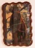 Vintage bear decoupage wood clock - works