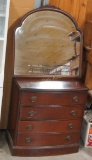 Vintage mahogany dresser and mirror dresser