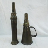 2 Antique brass torches