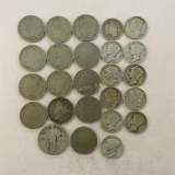 Mixed US Coins 10 Silver Dimes, quarter, V Nickels