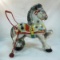 Vintage Metal Mobo Pony Push Toy