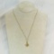 14kt yellow gold pendant with diamond on GF chain