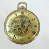 Vintage Caravelle skeleton pocket watch- working