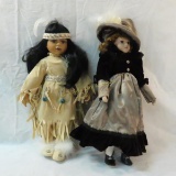 American Indian & Victorian style Dolls