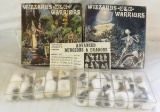 Vintage D&D wizards and warriors fantasy figures