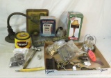 Vintage keys, hardware, lamp parts and more