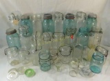 Vintage Canning Jars & Bottles With Lids