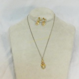 Landstrom's Black Hills Gold necklace& earring set