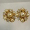 Signed pearl & rhinestone Park Lane earrings