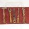 5 tie clips shaped like tools - saw signed Swank