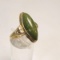 10k gold filled ring with Jade stone size 8