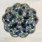 Vintage signed  Weiss shades of blue stone brooch