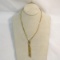 Vintage marked Gold Tone tassel necklace by WJN
