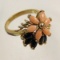 2 tone coral ring in porcelain box