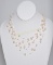 6 Faux pearl fish line necklaces- assorted colors