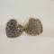 Marked Swarovski crystal heart pierced earrings