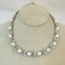 Signed Trifari Faux pearl & Rhinestone necklace