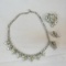 Vintage Rhinestone necklace, brooch & earrings