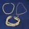 3 vintage faux pearl necklaces