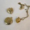 Vintage gold filled necklace & 3 lockets