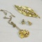 Vintage Gold Tone & Faux Pearl jewelry