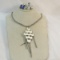 Signed Vintage Lisner silver tone jewelry