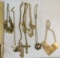 7 Vintage gold tone statement necklaces