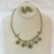 Vintage Rhinestone necklace & earring demi-parure