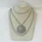3 signed Monet silver tone necklaces
