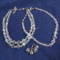 2 Laguna AB bead necklaces & 1 pair of earrings