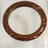 Vintage chocolate Bakelite bangle bracelet