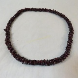 Tumbled garnet bead necklace