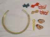 Vintage plastic barrettes and hair accessories