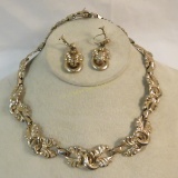 Signed Barclay gold-tone demi-parure