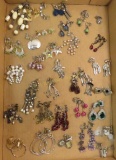 30+ pairs of Vintage clip & screw back earrings