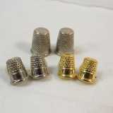 2 pairs of Thimble earrings & 2 thimbles