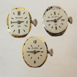 3 Bulova 23 jewel ladies watch movements