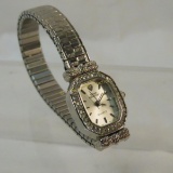 Sarah Coventry quartz watch with Rhinestone accent