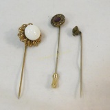 3 Antique stick pins