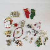 Vintage and modern Christmas Jewelry