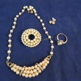 Vintage Faux Pearl Jewelry set