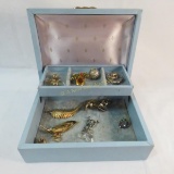 Vintage signed jewelry in box