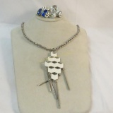 Signed Vintage Lisner silver tone jewelry