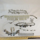 Vintage silver tone jewelry -some signed