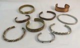 7 Cuff Bracelets & 2 Bangle Bracelets